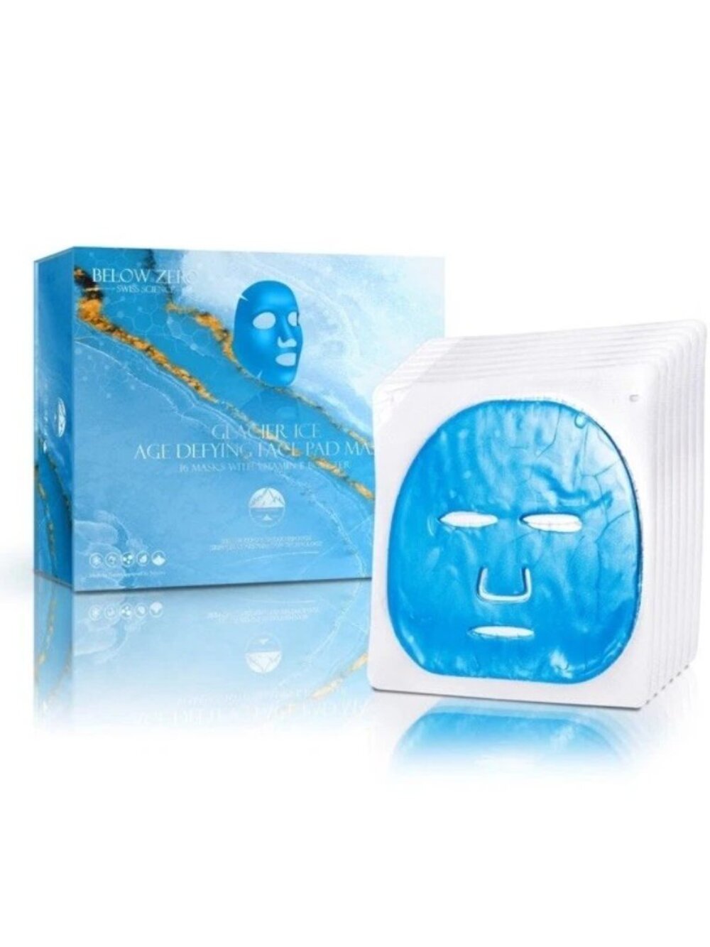 Below Zero Glacier Ice Age Defying Face Pad Mask with Vitamin E Booster